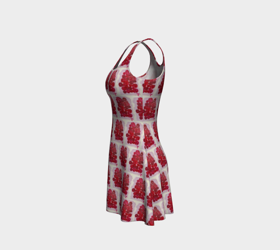 Red Roses Flare Dress