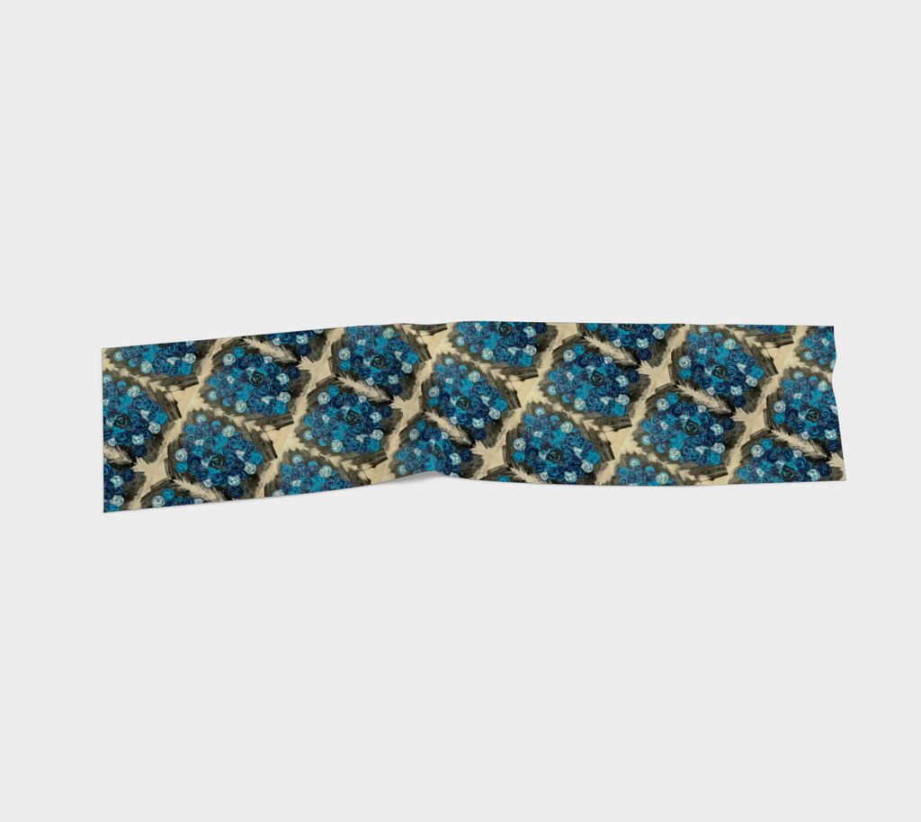 Blue Roses Scarf