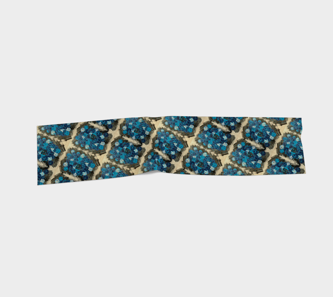 Blue Roses Scarf