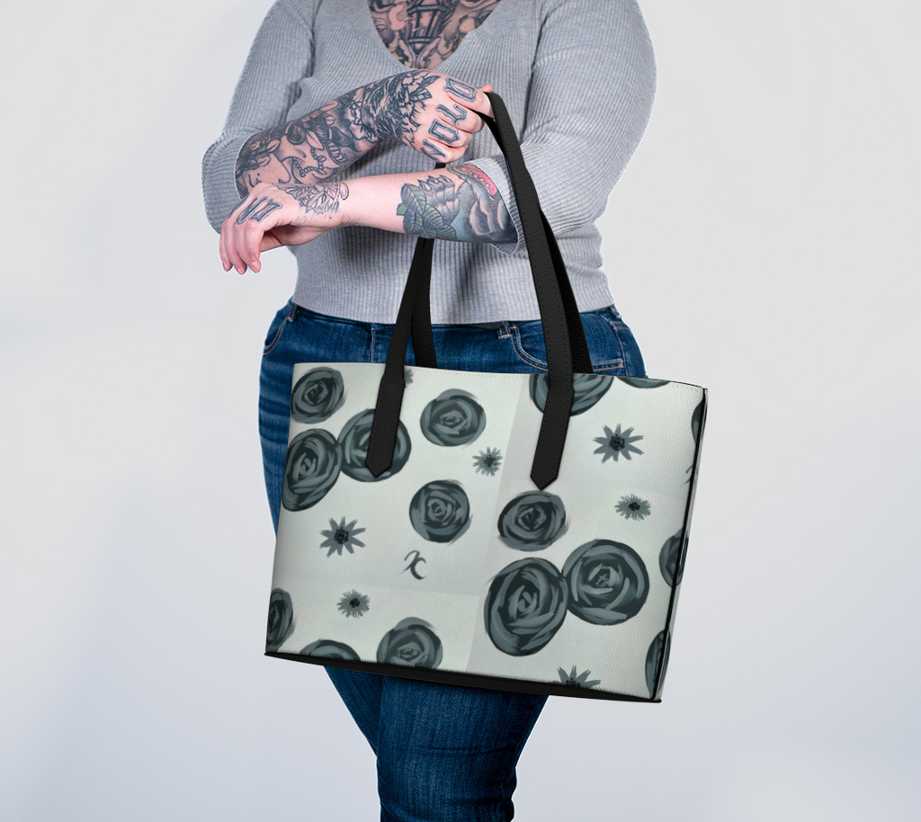 Monochrome Roses VL Tote Bag