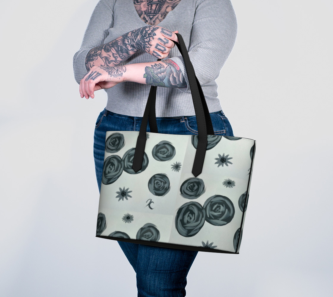 Monochrome Roses VL Tote Bag