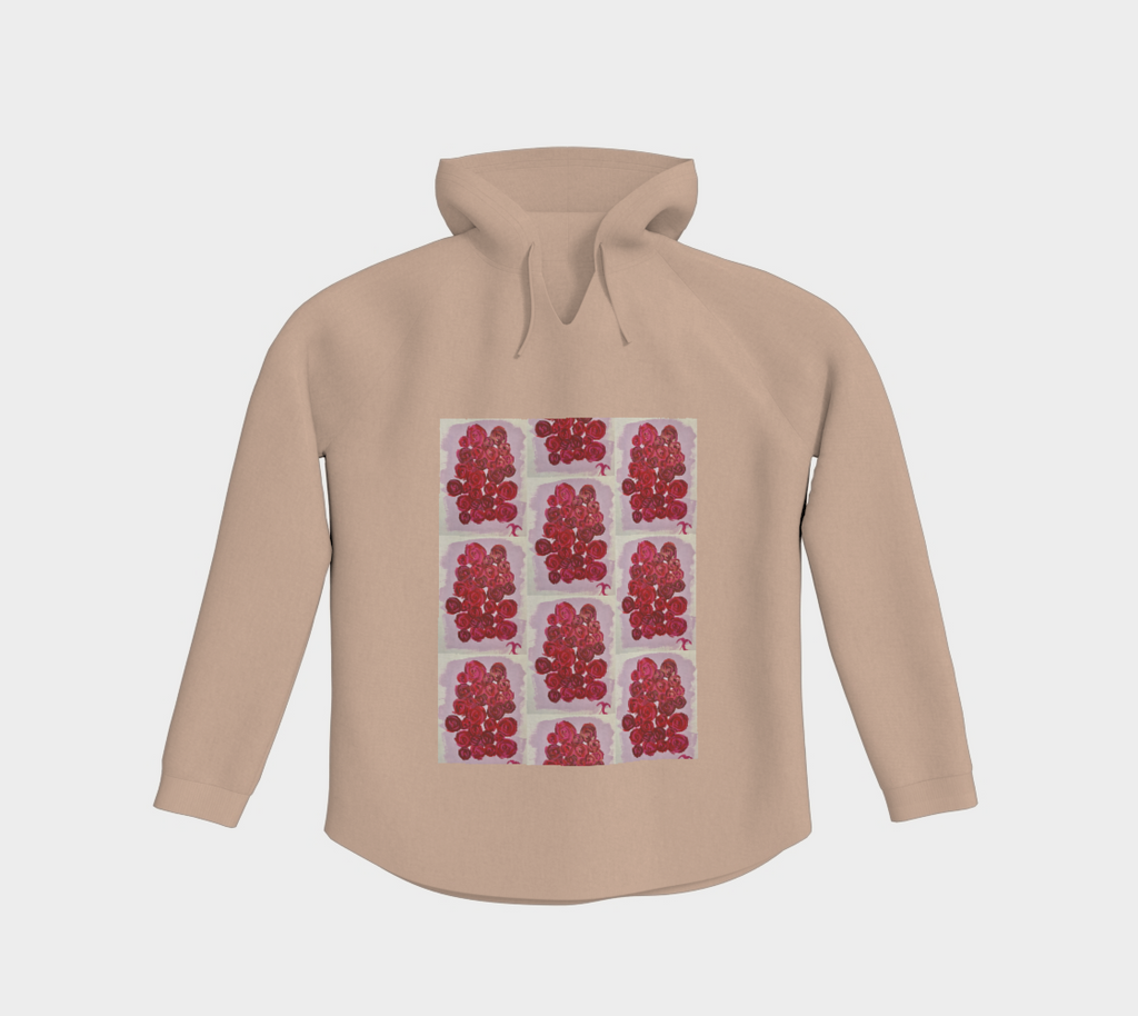 Red Roses Flow Pullover Hoodie