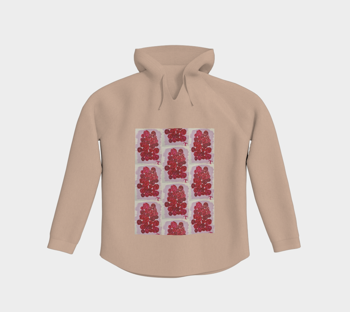 Red Roses Flow Pullover Hoodie