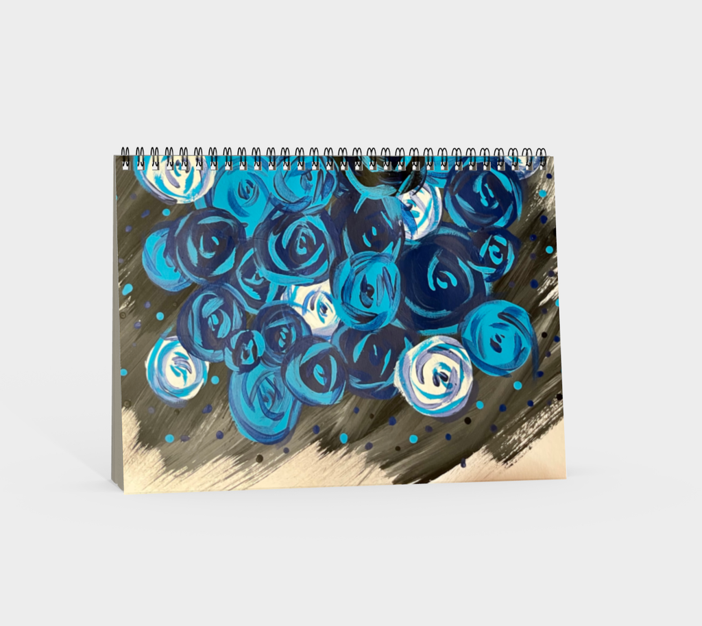 Blue Roses Notebook