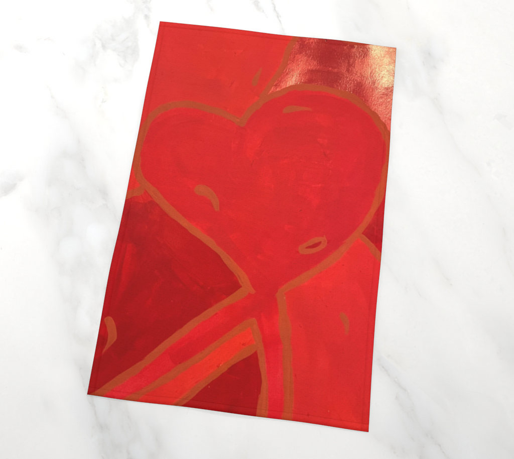Red Heart Hemp Tea Towel