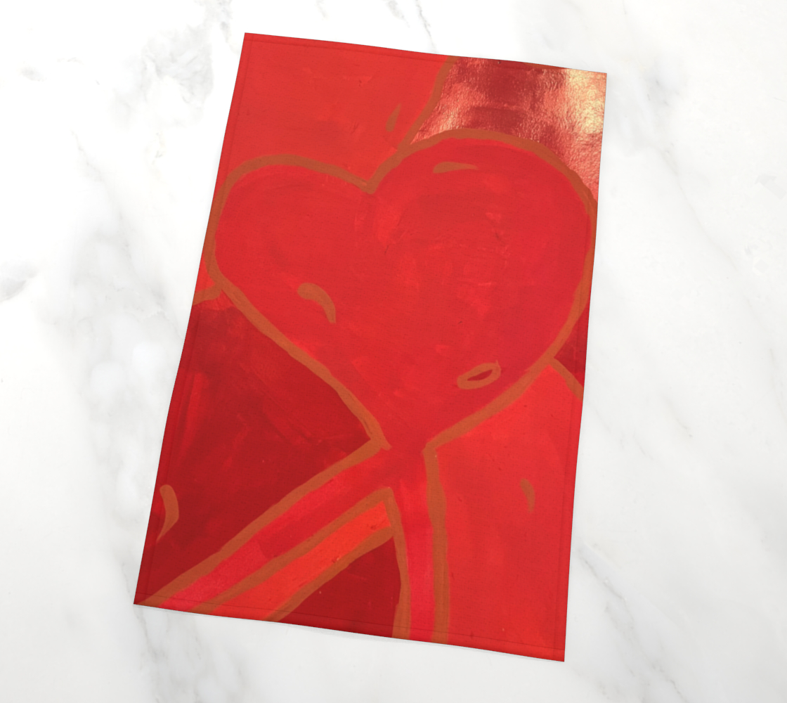 Red Heart Hemp Tea Towel