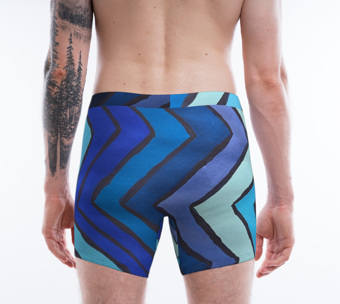Blue Chevron Pattern Boxers