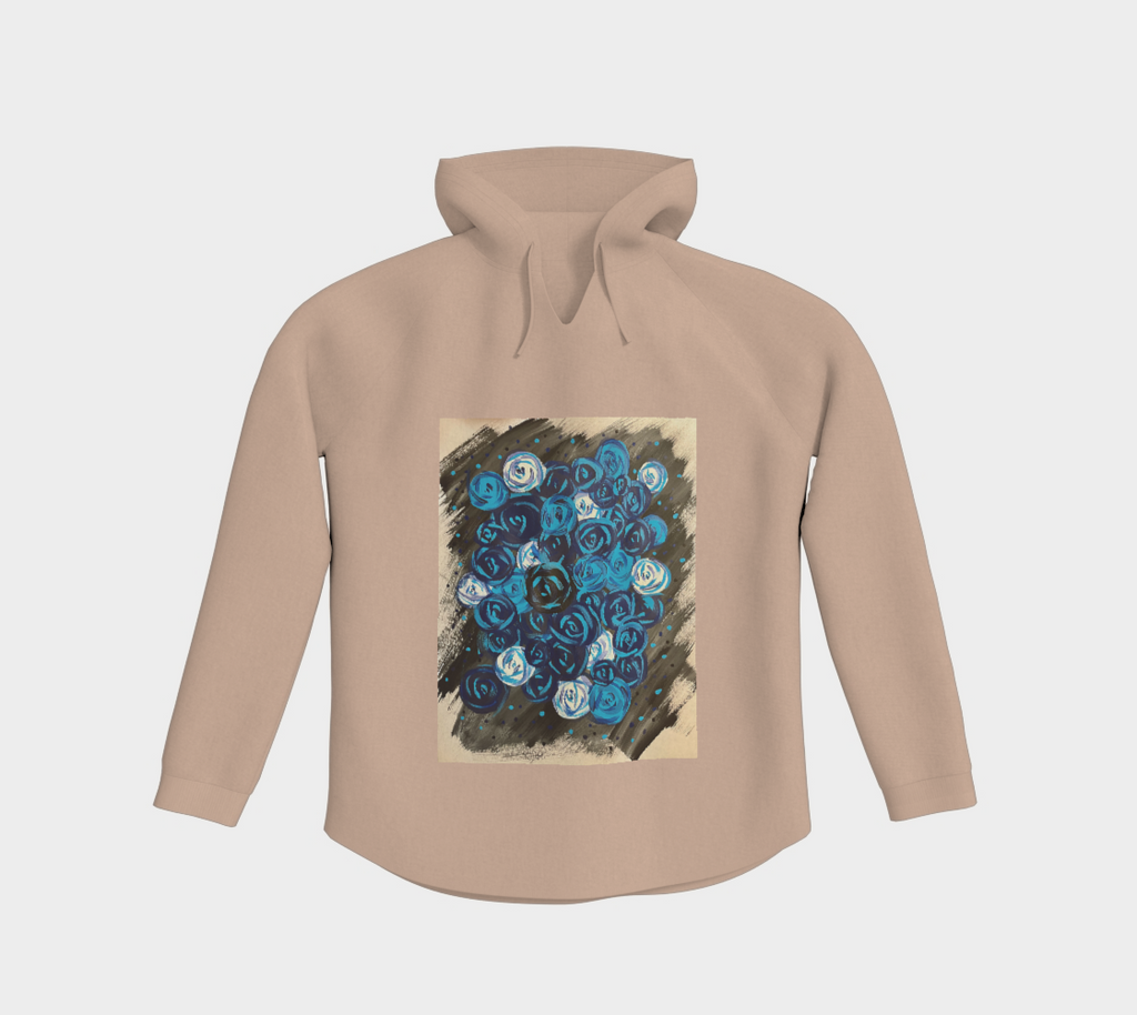 Blue Roses Flow Pullover Hoodie