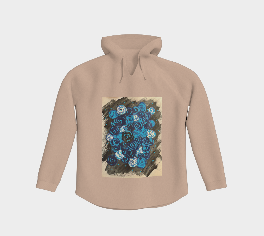 Blue Roses Flow Pullover Hoodie