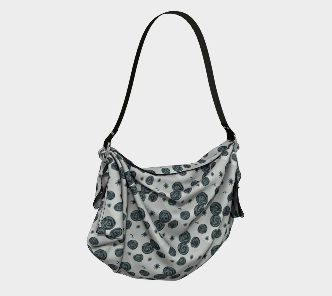 Monochrome Roses Origami Tote