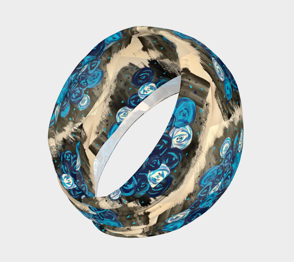 Blue Roses  Headband
