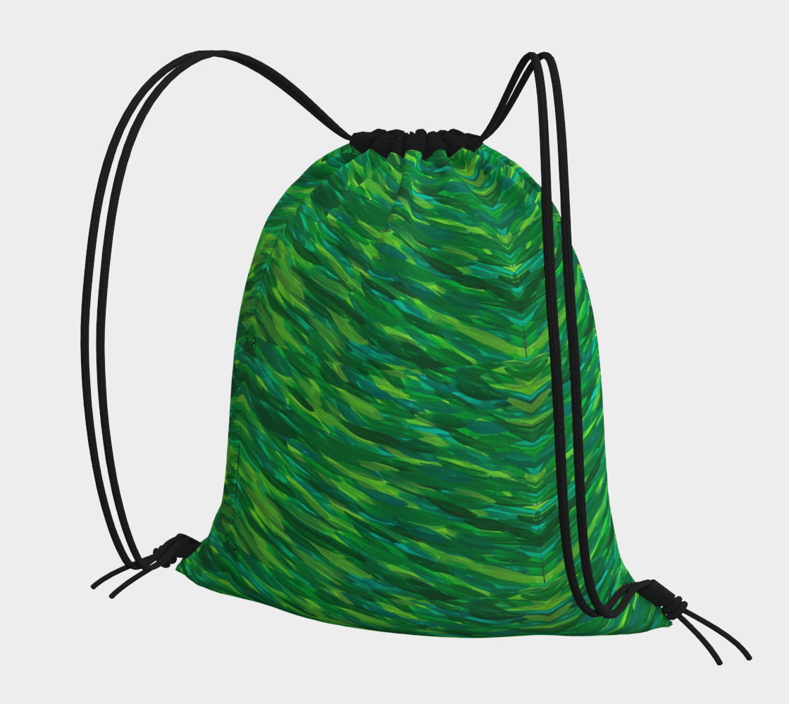 Lush Green Drawstring Bag