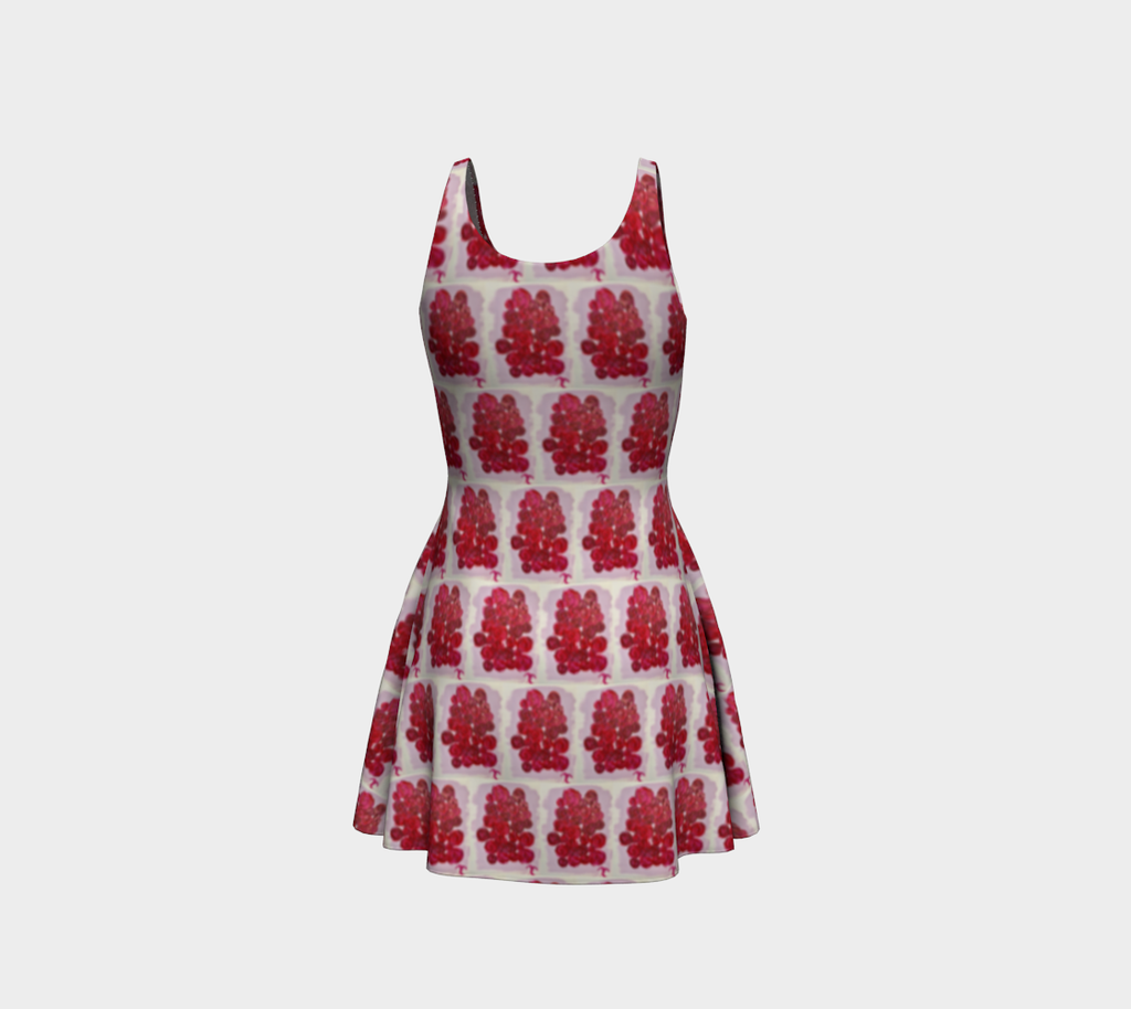 Red Roses Flare Dress
