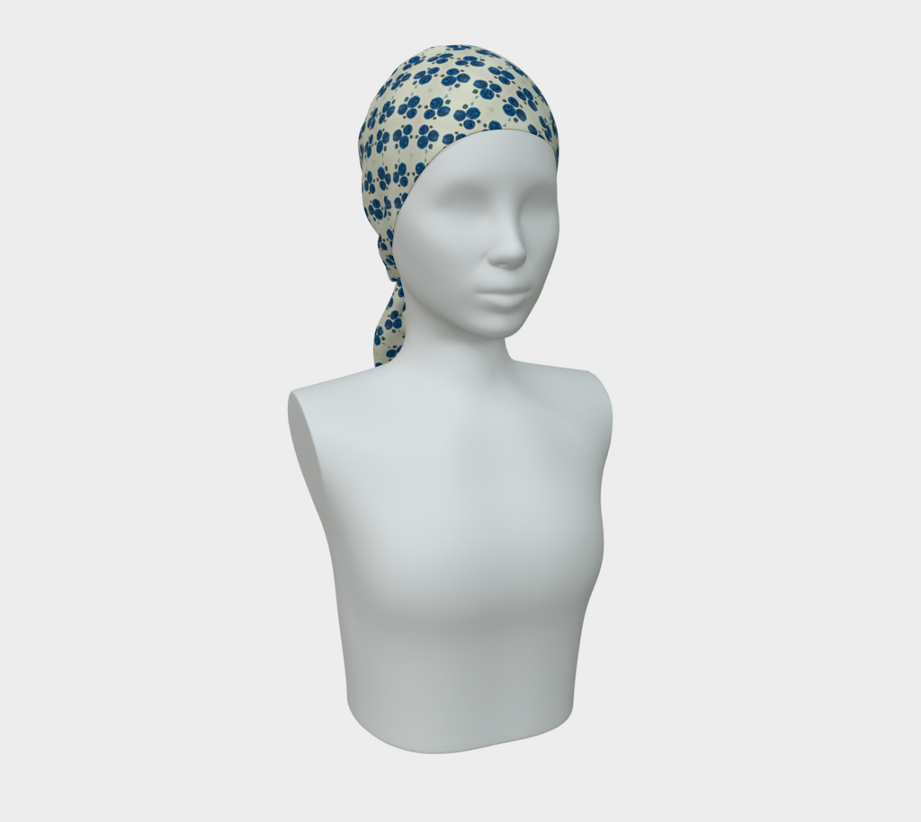 Blue Roses Scarf