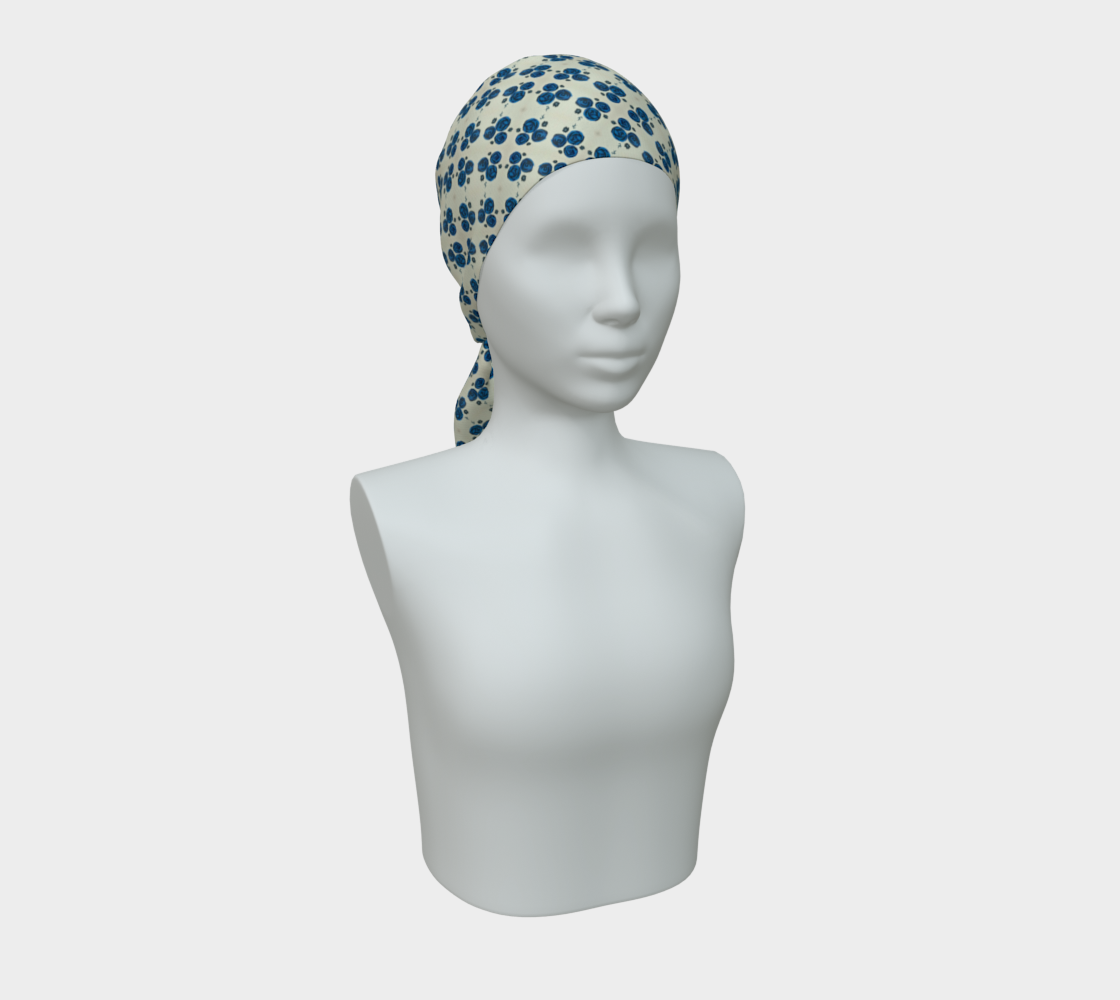 Blue Roses Scarf
