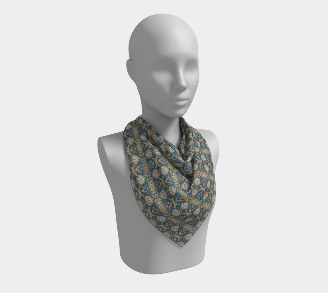 Abstract Green Square Scarf