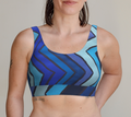 Blue Chevron Pattern Bralette