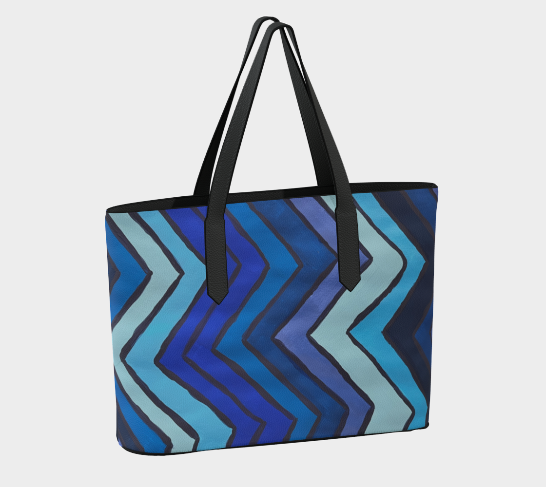Blue Chevron Pattern VL Tote