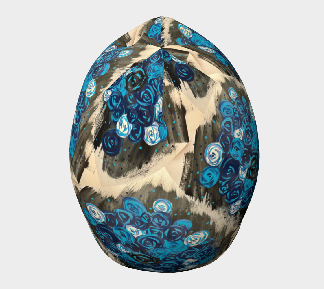 Blue Roses Beanie