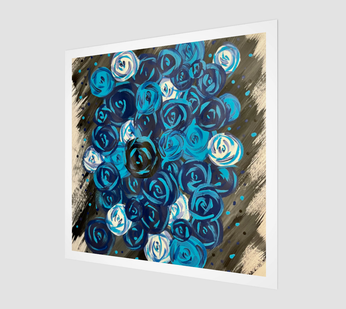 Blue Roses Art Print