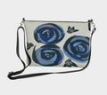 Deep Blue Roses VL Crossbody Purse