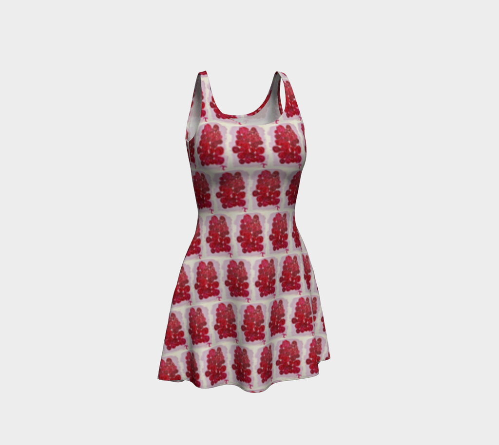 Red Roses Flare Dress