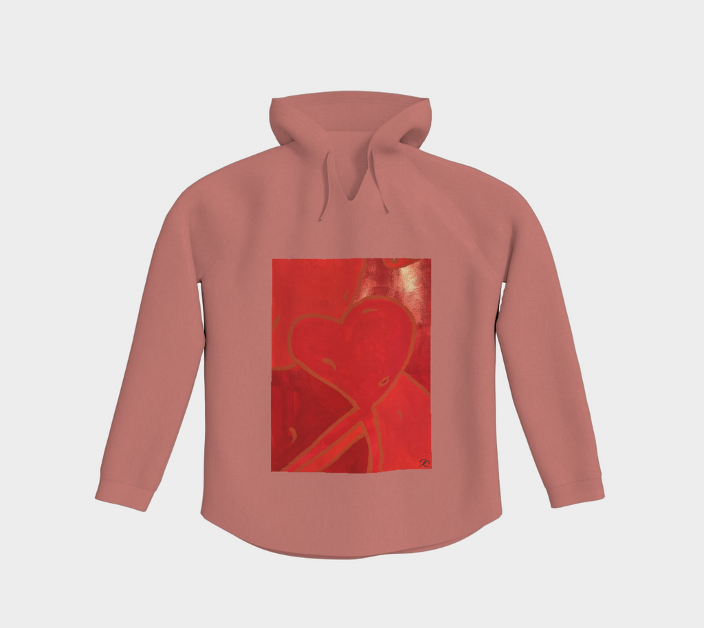 Red Heart Flow Pullover Hoodie