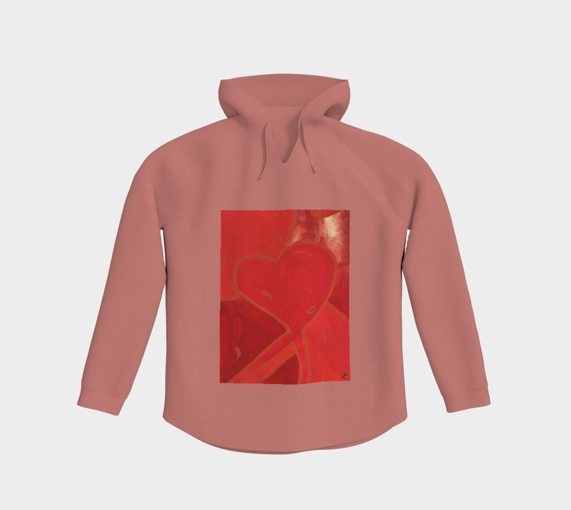 Red Heart Flow Pullover Hoodie
