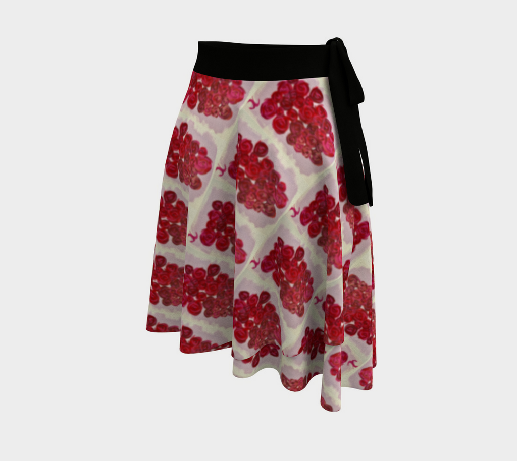 Red Roses Wrap Skirt