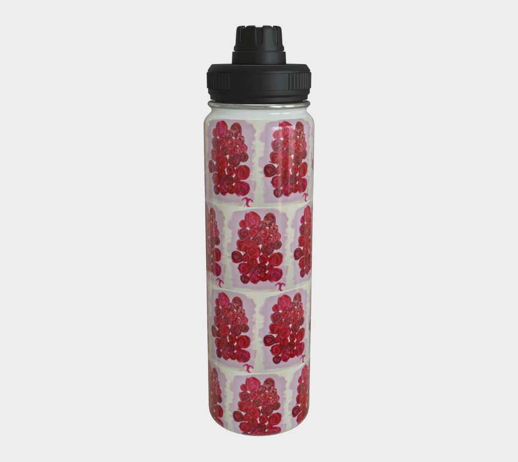 Red Roses Water Bottle