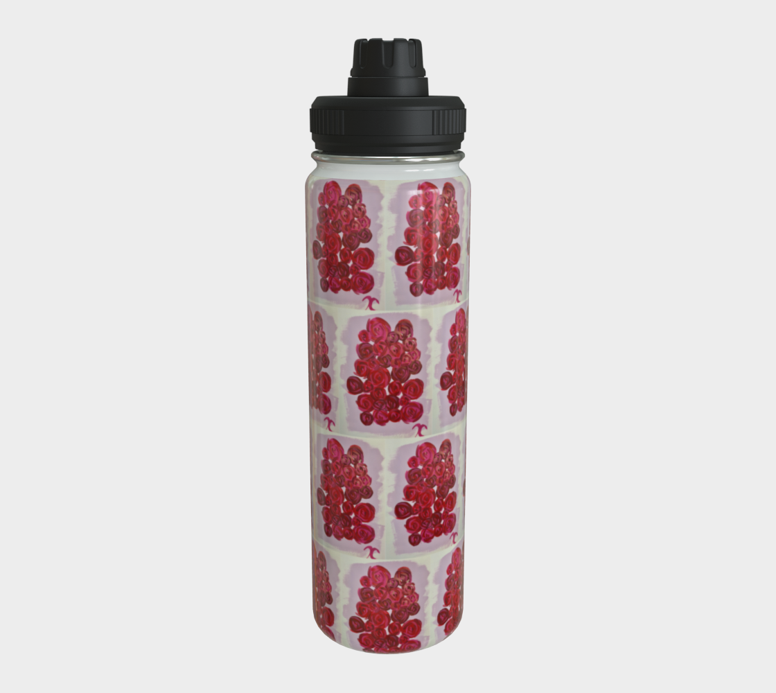 Red Roses Water Bottle