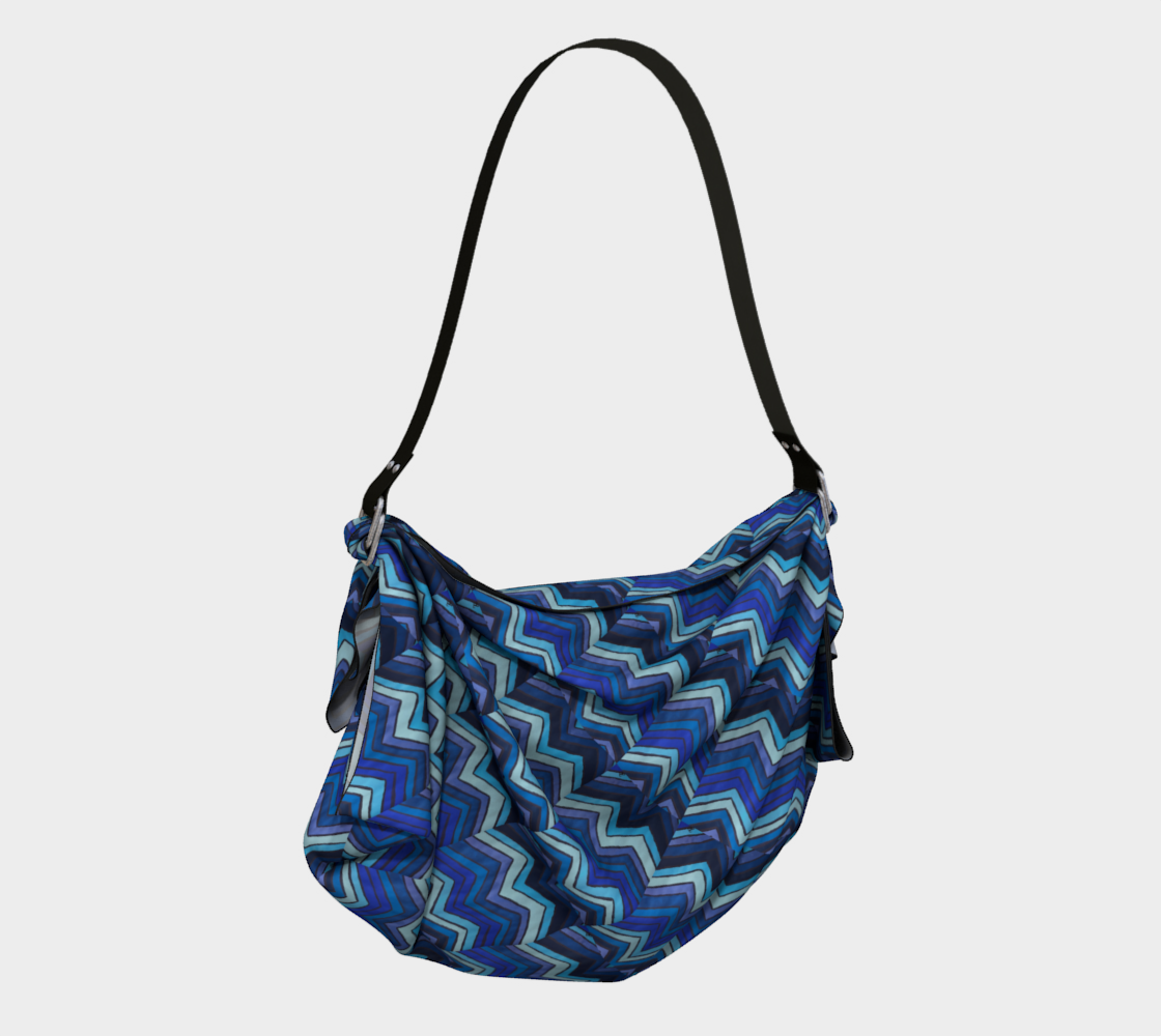 Blue Chevron Pattern Origami Toti