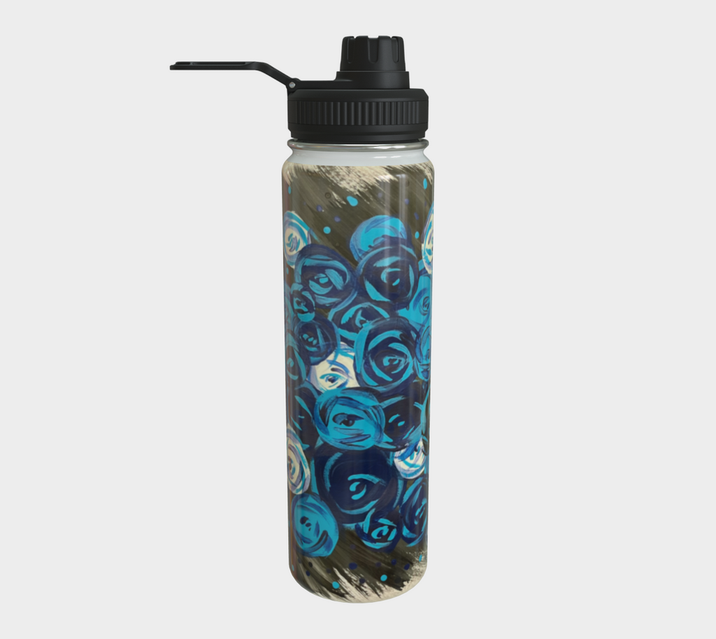 Blue Roses Water Bottle
