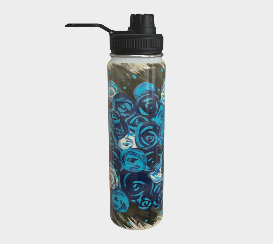 Blue Roses Water Bottle