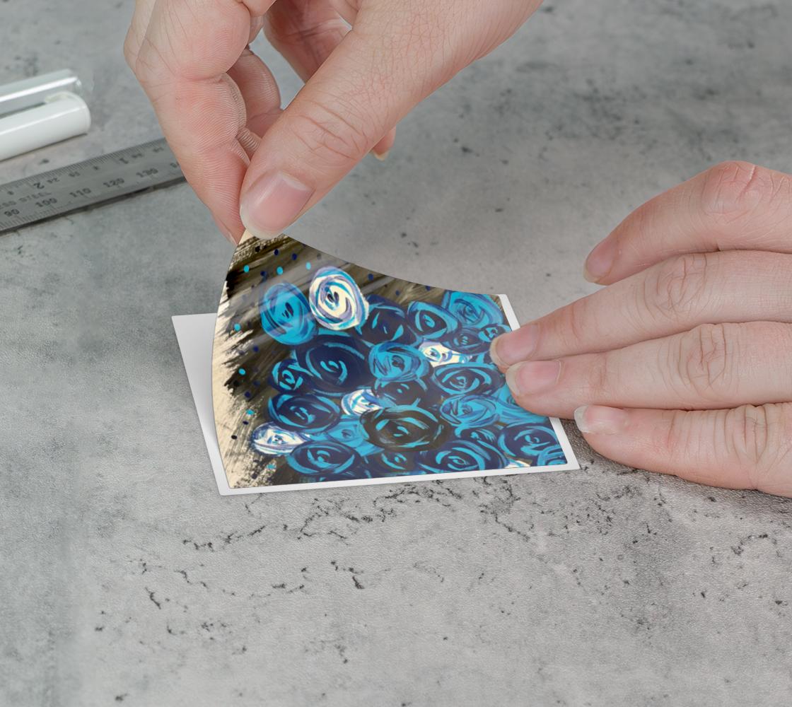 Blue Roses Sticker