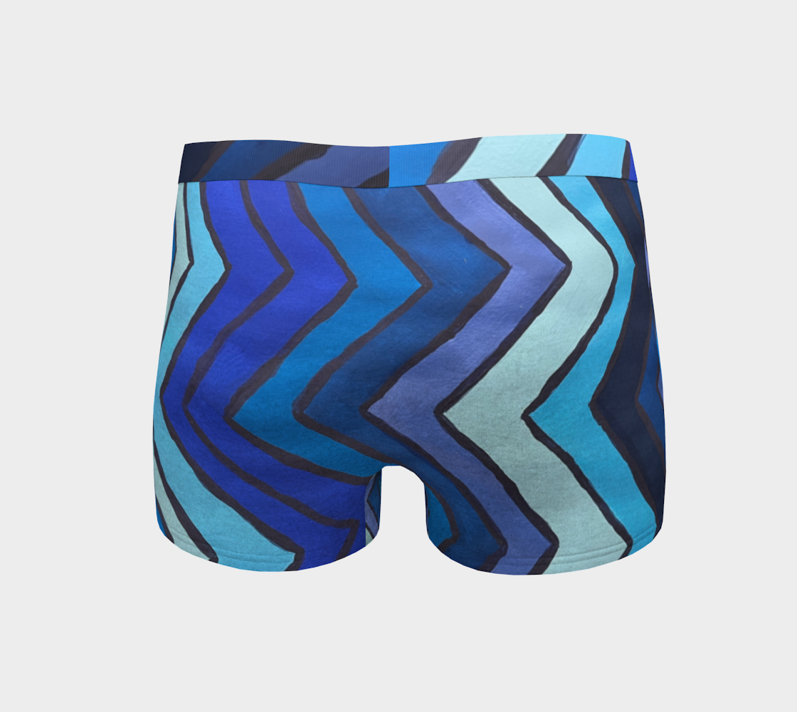Blue Chevron Pattern Boyshorts