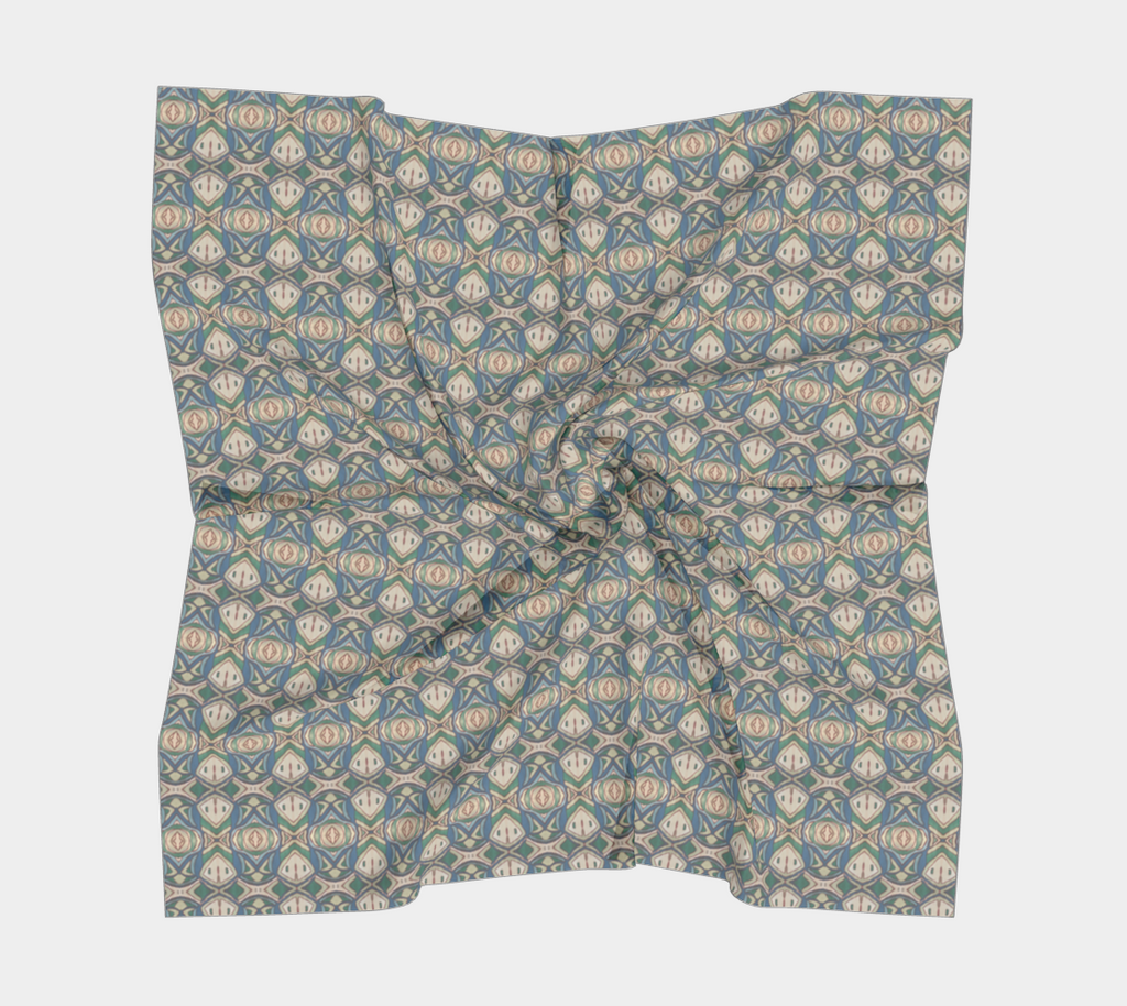 Abstract Green Square Scarf