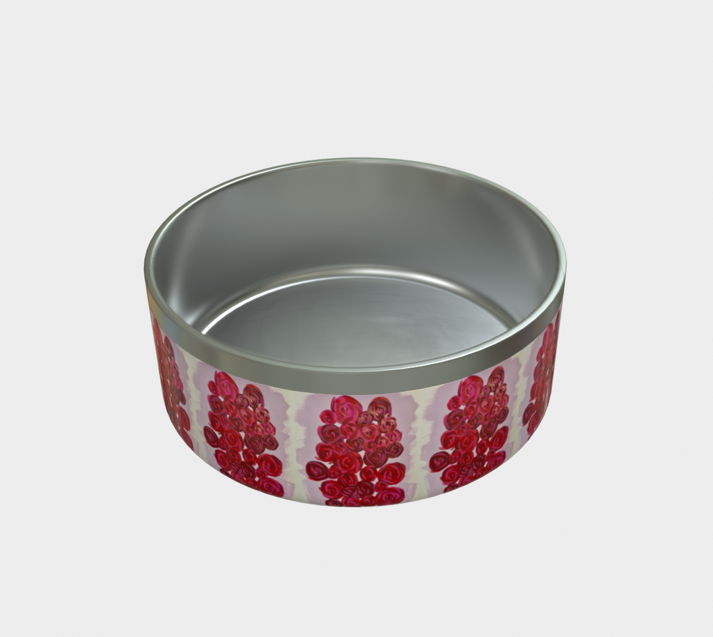 Red Roses Pet Bowl