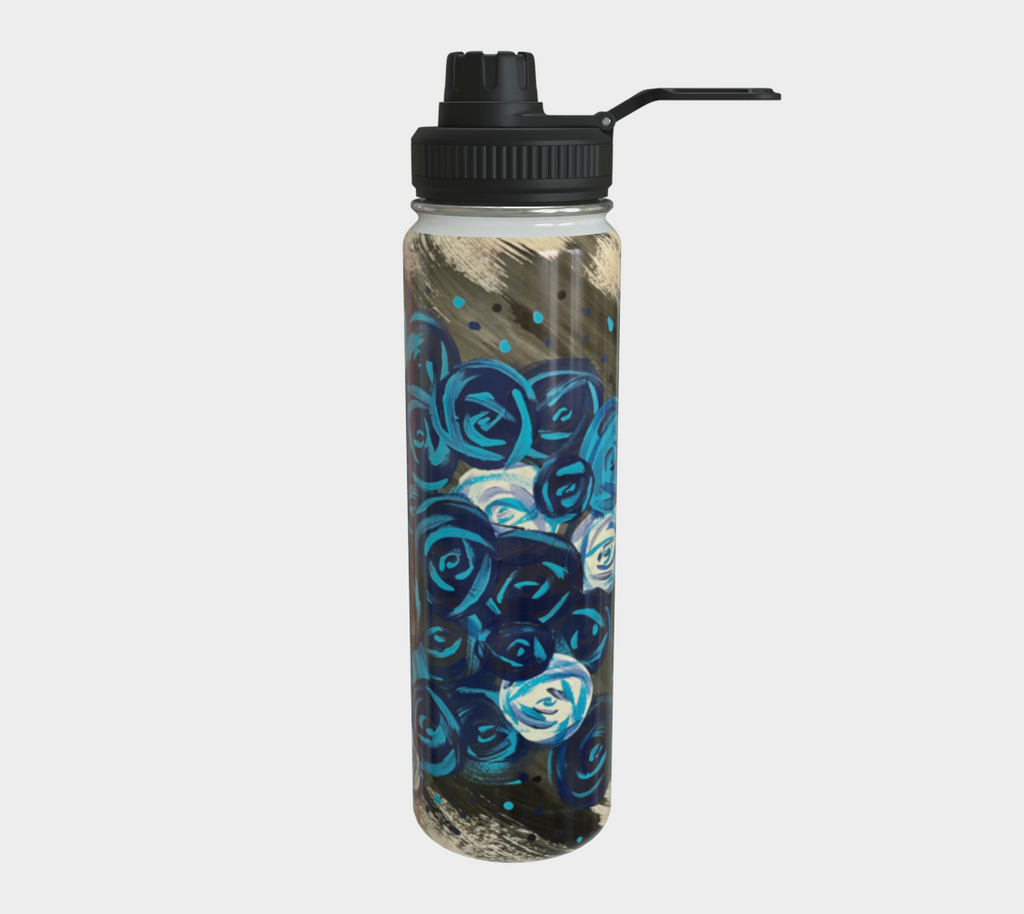 Blue Roses Water Bottle