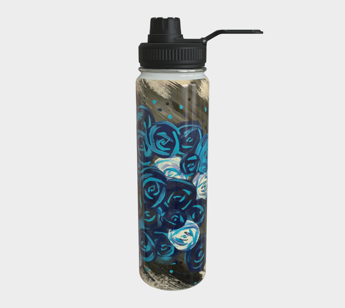 Blue Roses Water Bottle