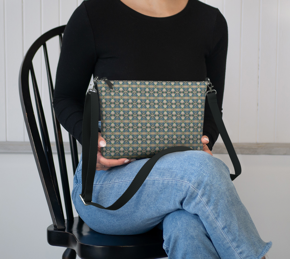 Abstract Green Crossbody Bag