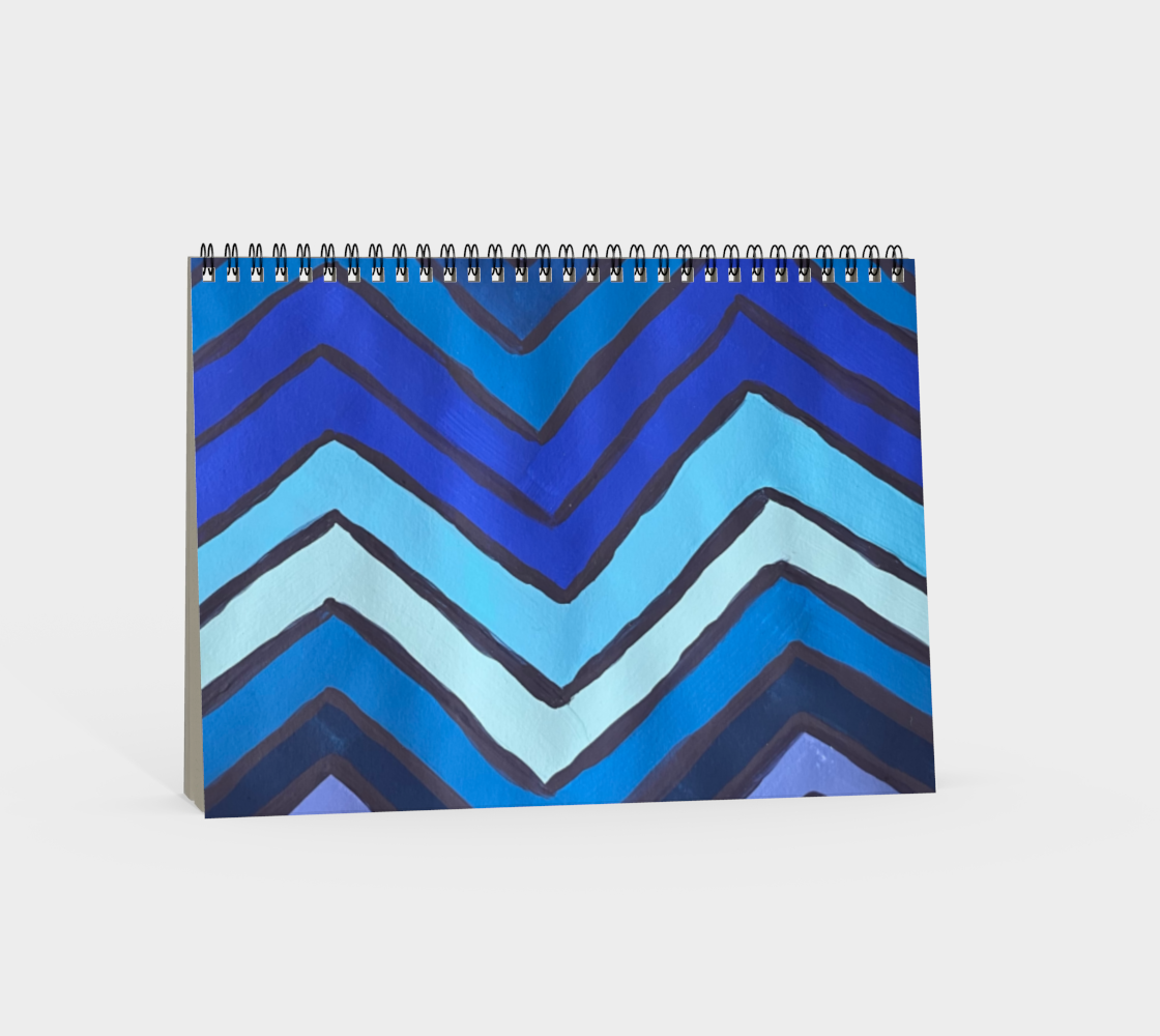 Blue Chevron Pattern NoteBook