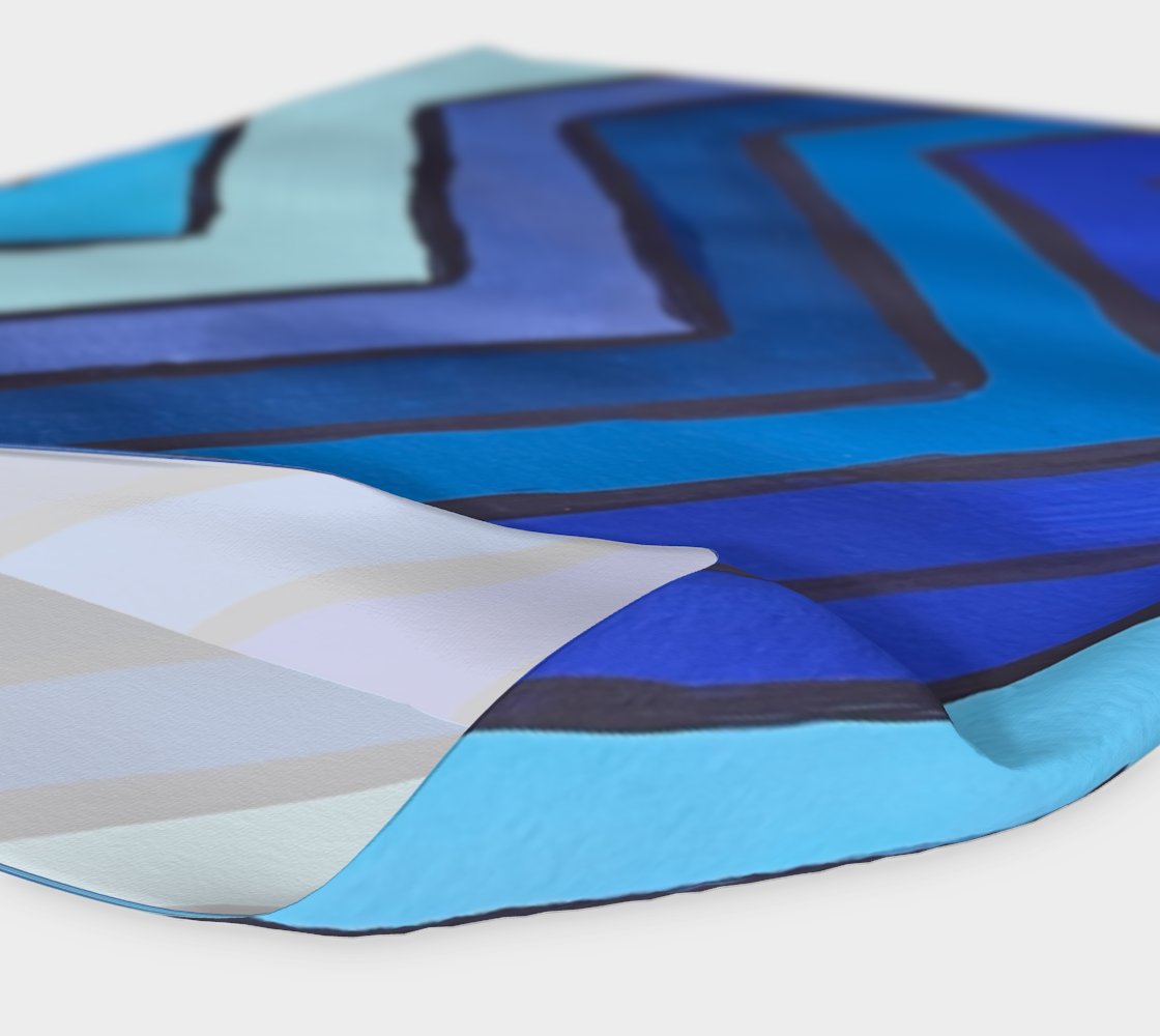 Blue Chevron Pattern Headband