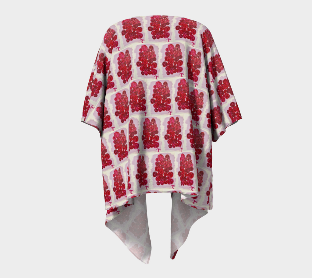 Red Roses Draped Kimono