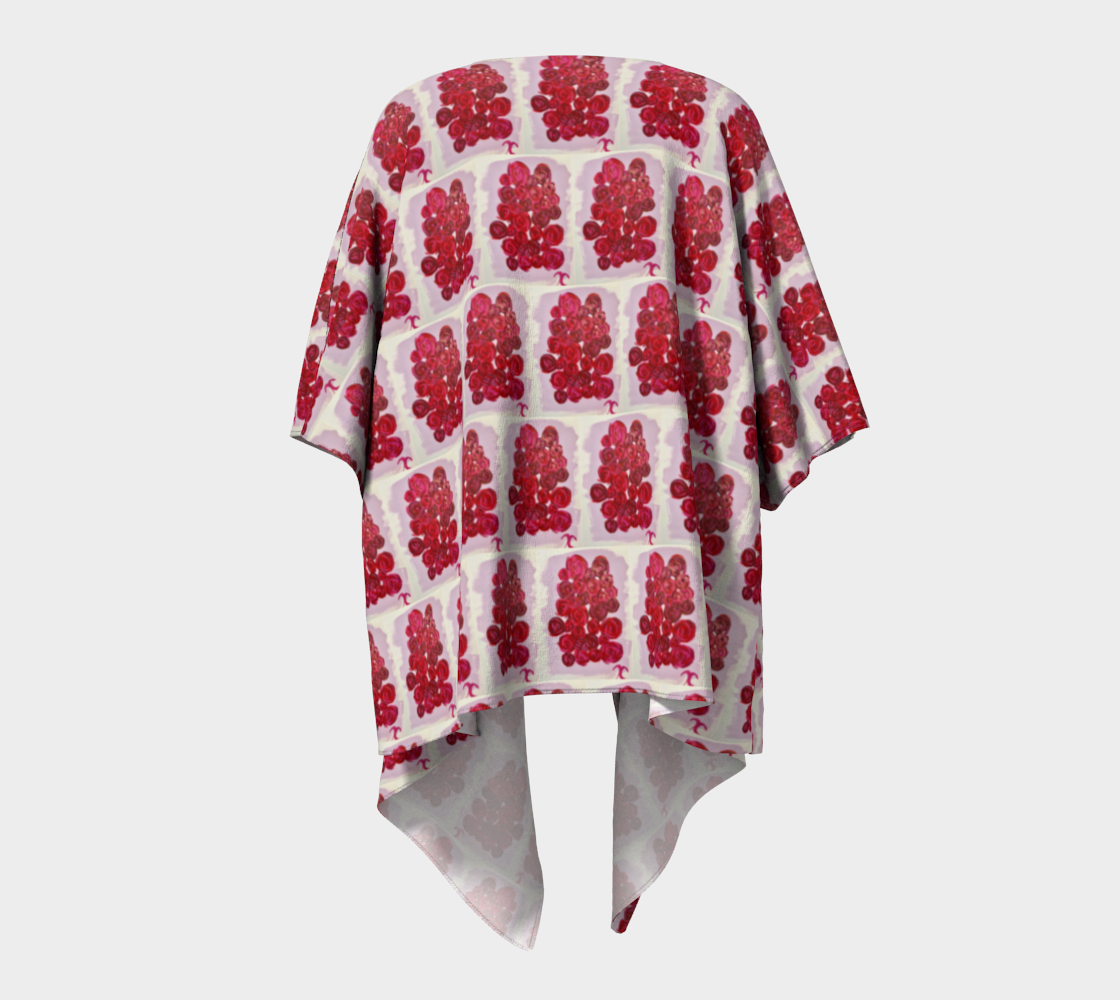 Red Roses Draped Kimono