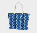 Blue Chevron Pattern Tote