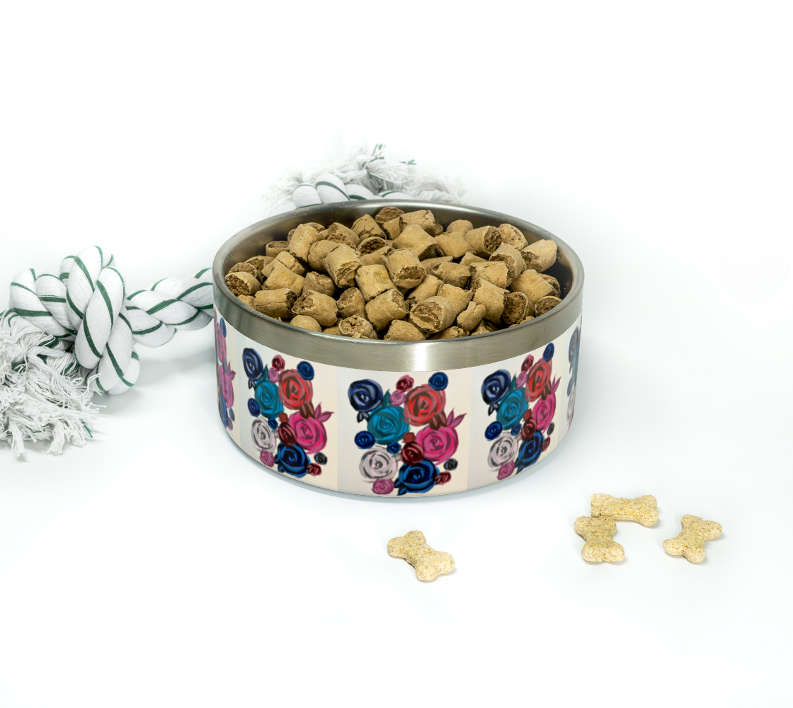 Rose Bouquet Pet Bowl