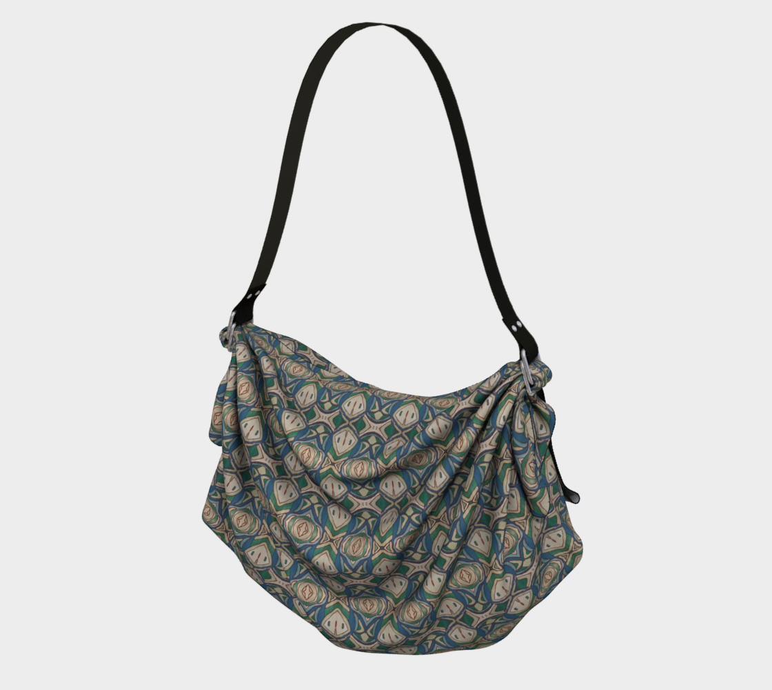 Abstract Green Origami Tote