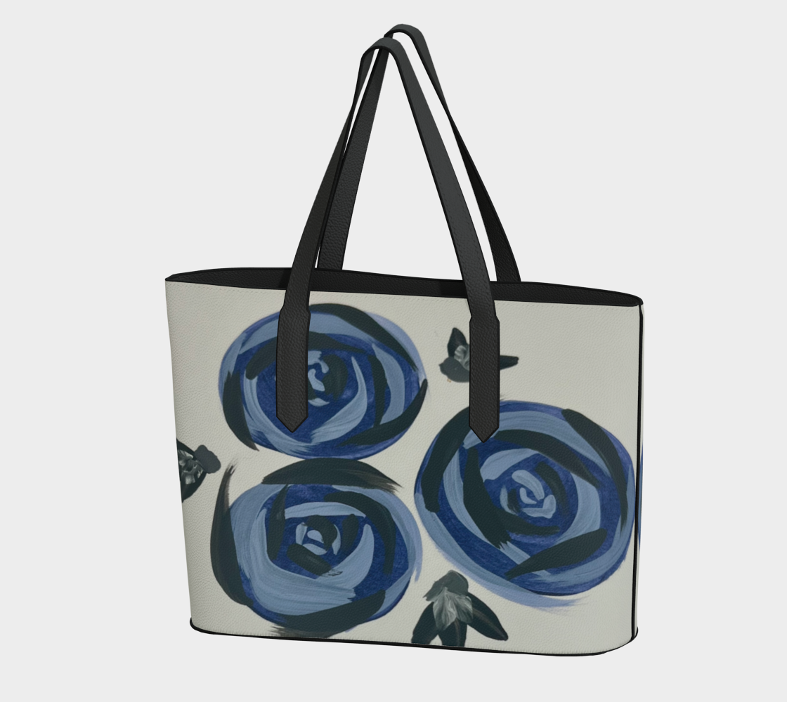Deep Blue Roses VL Tote Bag