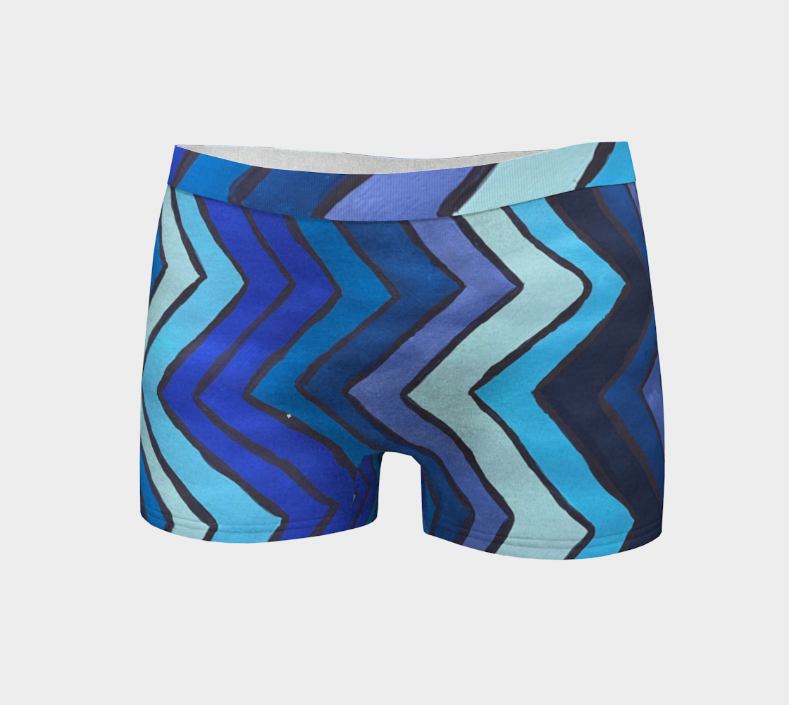 Blue Chevron Pattern Boyshorts
